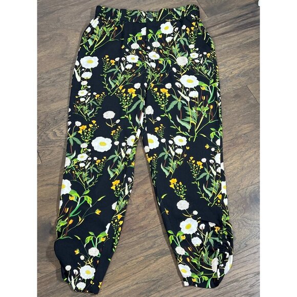 CABI Chi Chi Trouser Black Multicolor Floral Sz S #4259 NWOT - Picture 2 of 7